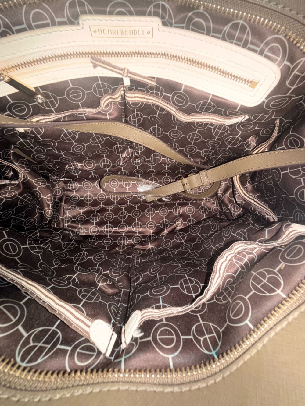 Henri Bendel Olive Green Shoulder Tote Crossbody and or diaper bag - Picture 7 of 12